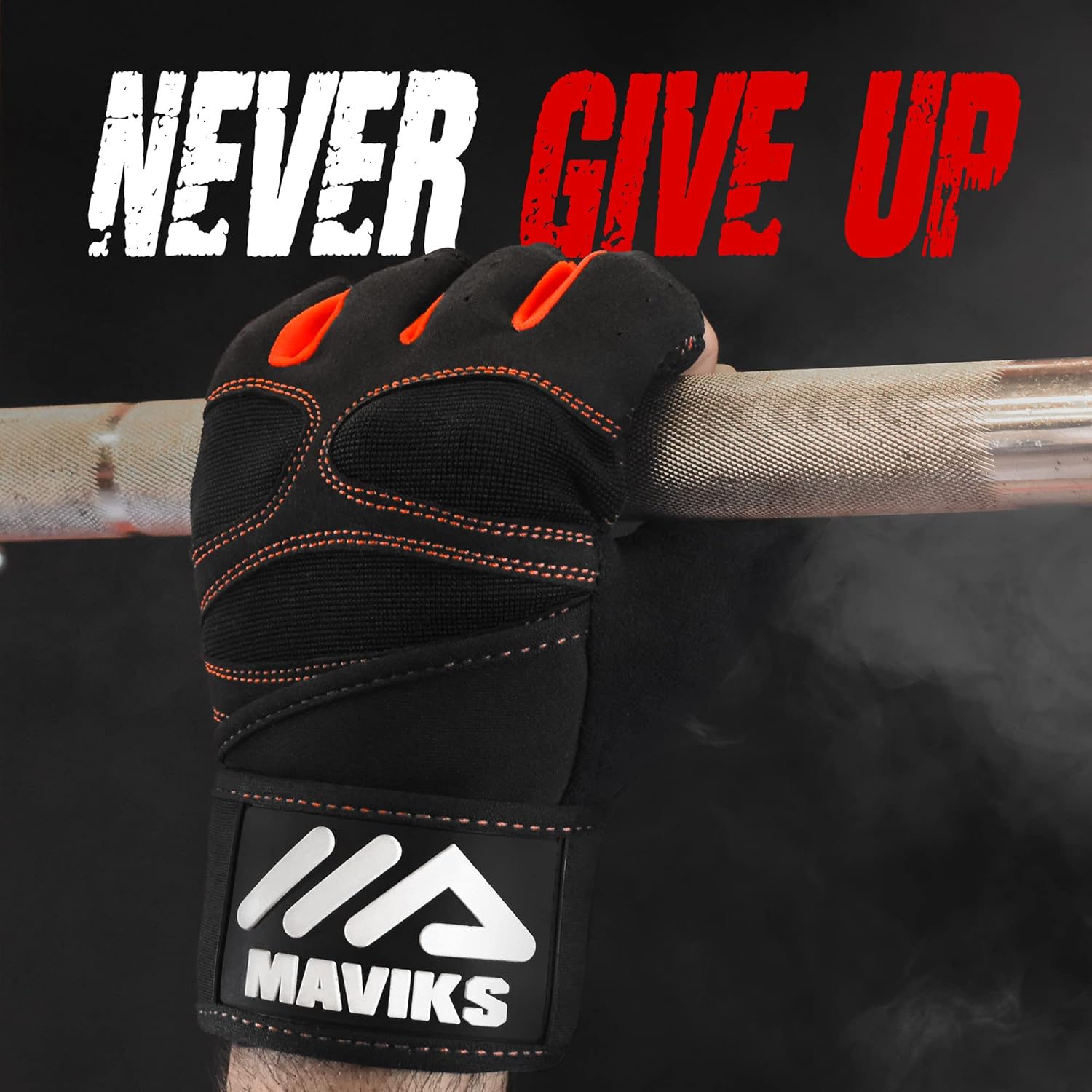 MAVIKS Workout Gloves for Men and Women Weight Lifting Gloves with Wrist Wrap Support for Gym Training Weightlifting Crossfit Pull Ups Exercise Gym Gloves for Ladies