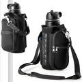 Magnetic Water Bottle Holder Gym Water Bottle Carrier Bag W/ Phone Pocket Handle Shoulder Strap 6 Built-in Magnets Water Bottle